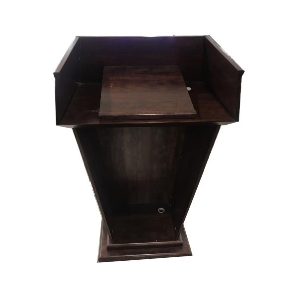 wooden podium منبر خشبي  لون عودي غامق مناسب للمدارس والأحتفالات صناعة صينية **